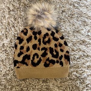 JCrew Leopard Beanie